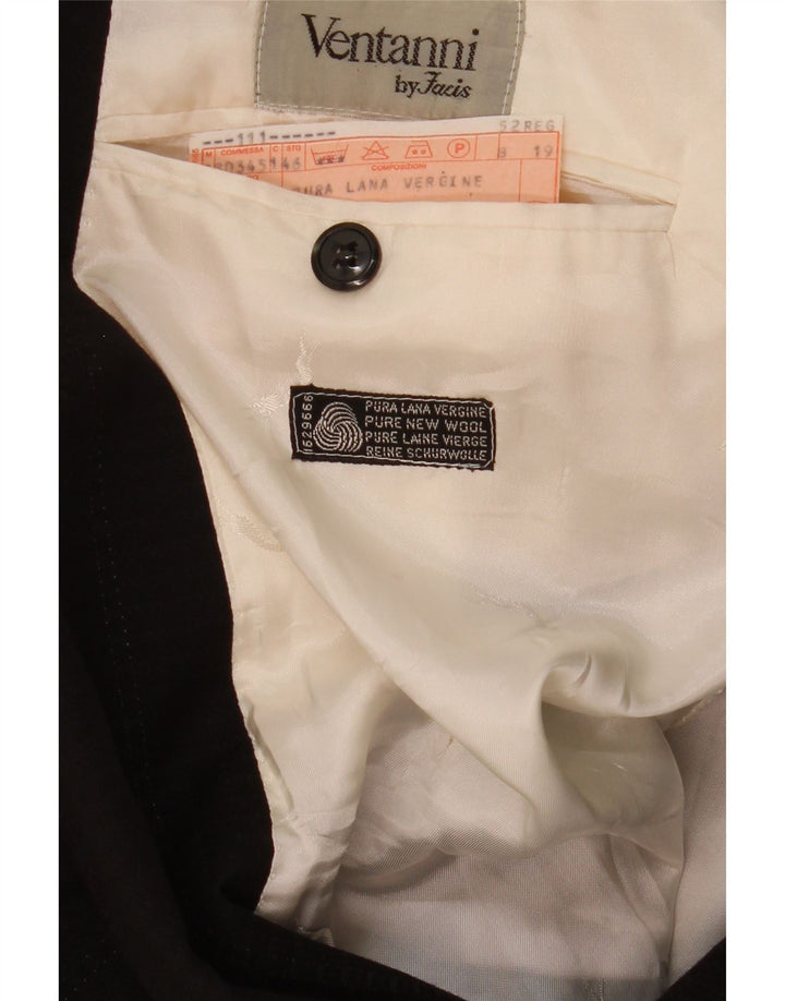VENTANNI Veste blazer croisée pour homme IT 52 XL Noir à fines rayures