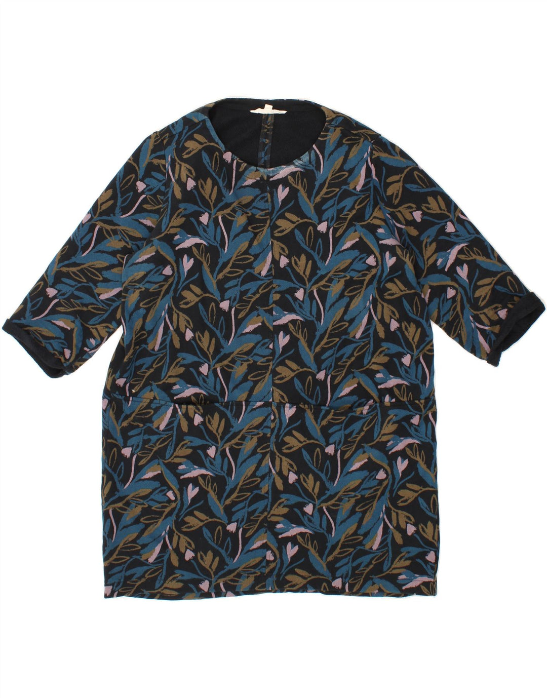 SEASALT CORNWALL Womens 3/4 Sleeve Jumper Dress UK 14 Large Navy Blue Vintage Seasalt Cornwall and Second-Hand Seasalt Cornwall from Messina Hembry 