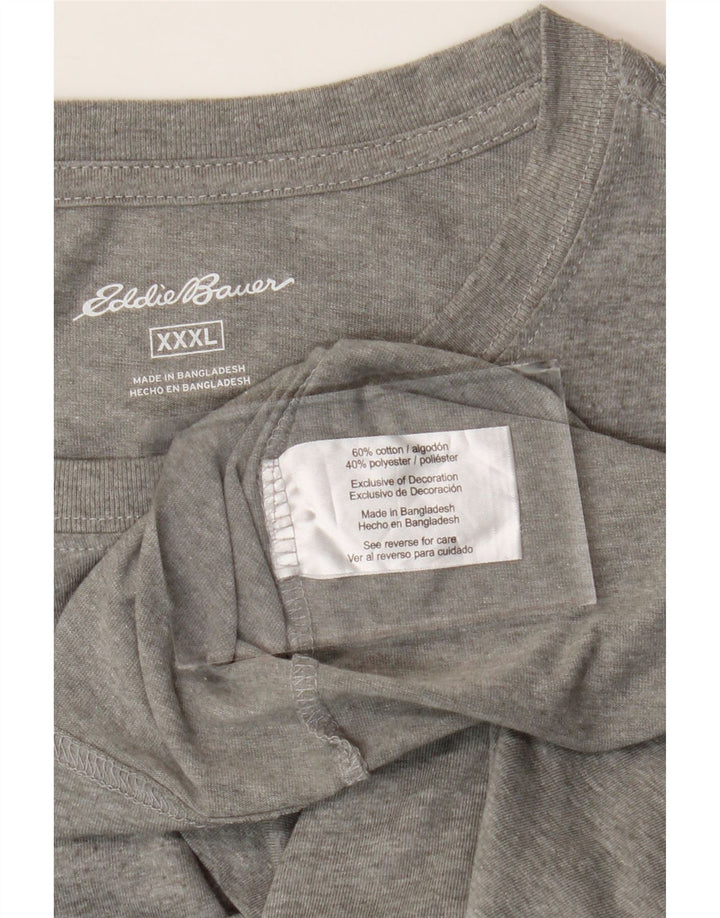 Eddie Bauer T-Shirt Homme Haut 3XL Gris Coton
