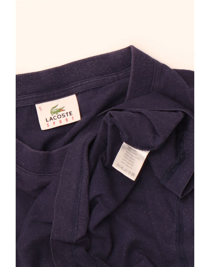 LACOSTE T-Shirt Homme Top Taille 5 Large Bleu Marine Coton