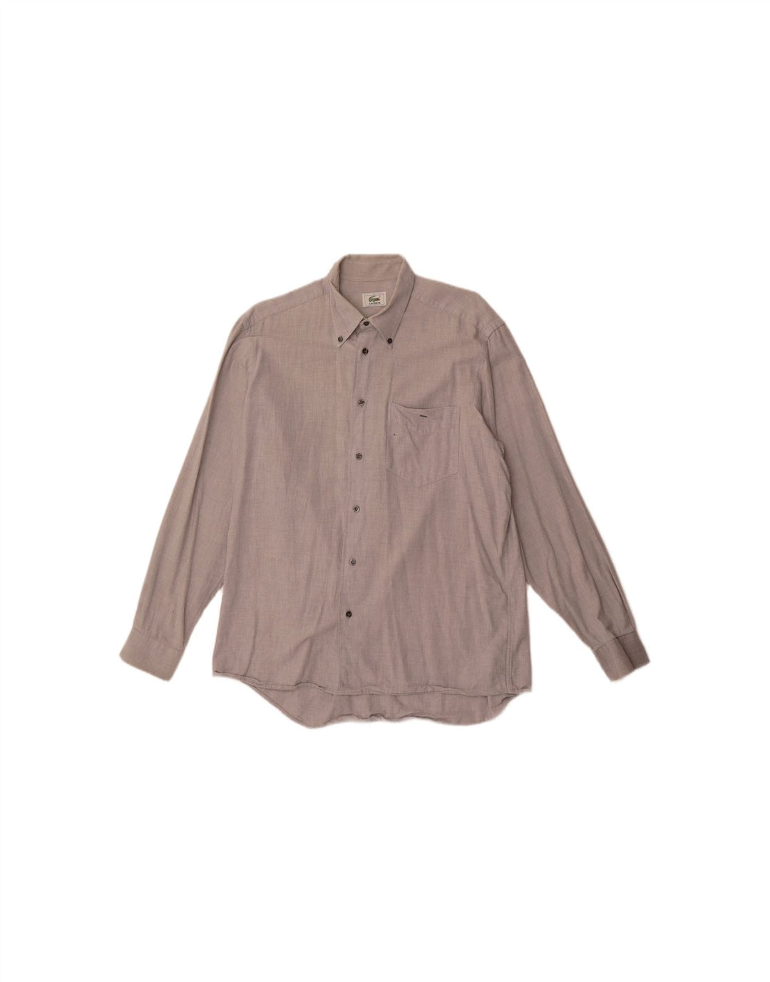 LACOSTE Mens Shirt Size 40 Medium Grey Cotton