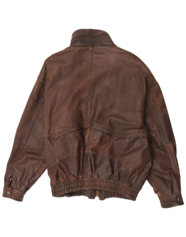 veste en cuir homme vintage UK 42 XL Marron