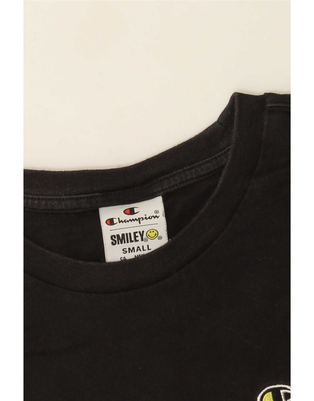 Champion T-Shirt Smiley Homme Petit Noir