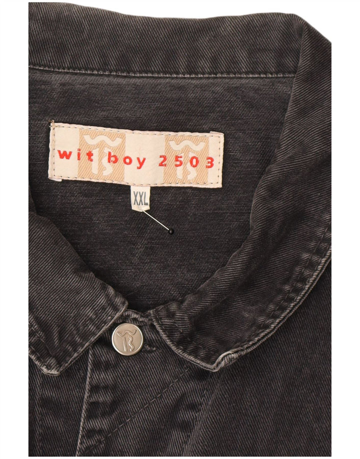Wit Boy Veste en jean pour homme UK 44 2XL Gris