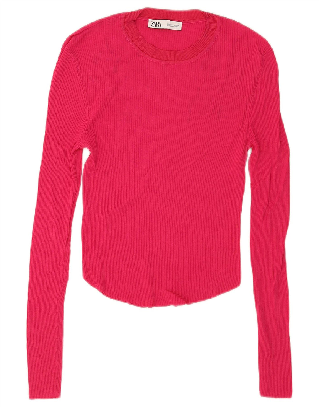 Zara Femme Top Manches Longues UK 10 Petit Rose