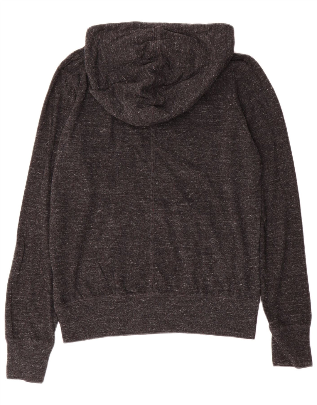 NIKE Pull à capuche graphique pour femme UK 14 Coton moucheté gris moyen
