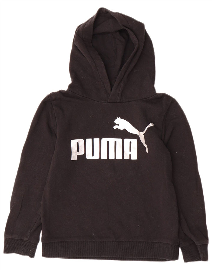 PUMA Sweat à capuche graphique pour fille 7-8 ans Noir Coton