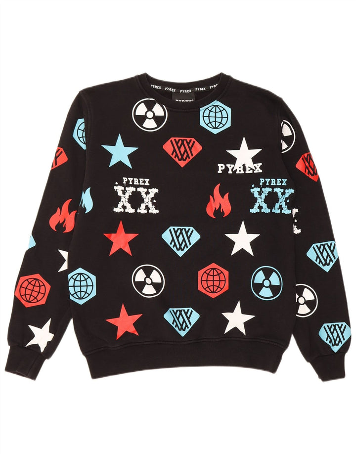 Pyrex Sweat-shirt graphique pour garçon 13-14 ans 2XL Noir Coton