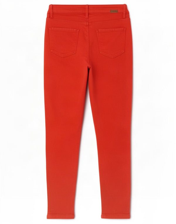 Massimo Dutti Jean skinny pour femme EU 38 Small W28 L24 Rouge Coton