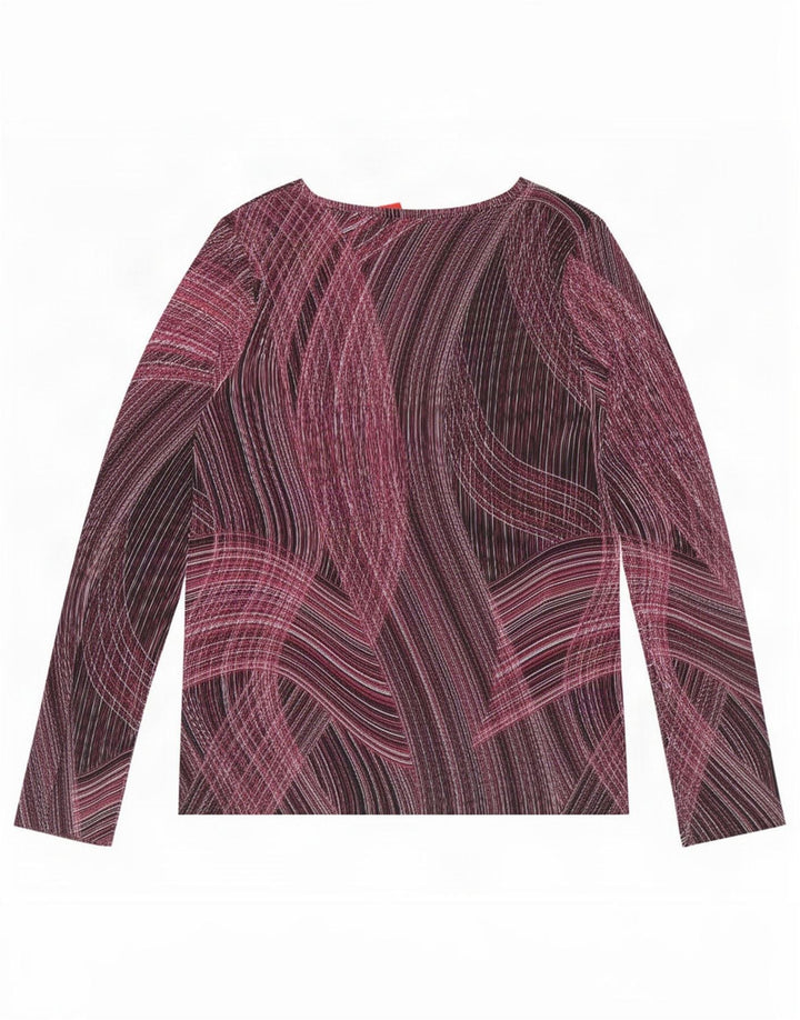 Marks & Spencer Haut à motif abstrait à manches longues pour femme UK 16 Large Violet