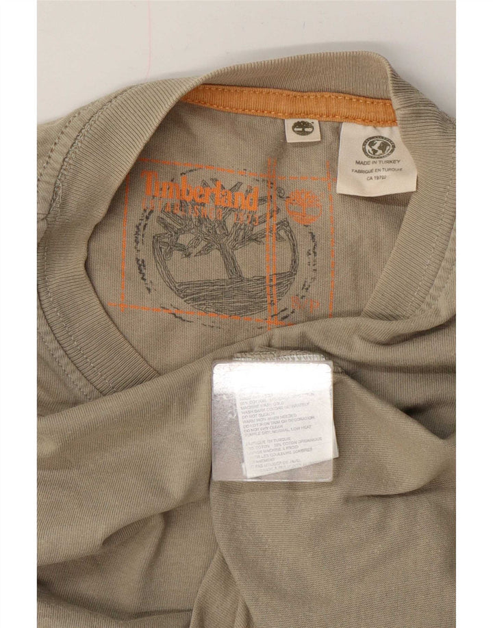 Timberland T-Shirt Graphique Homme Petit Kaki Coton