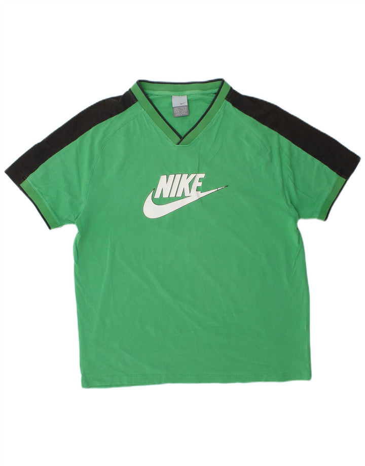 NIKE T-shirt graphique pour hommes UK 39/41 Vert moyen Colourblock