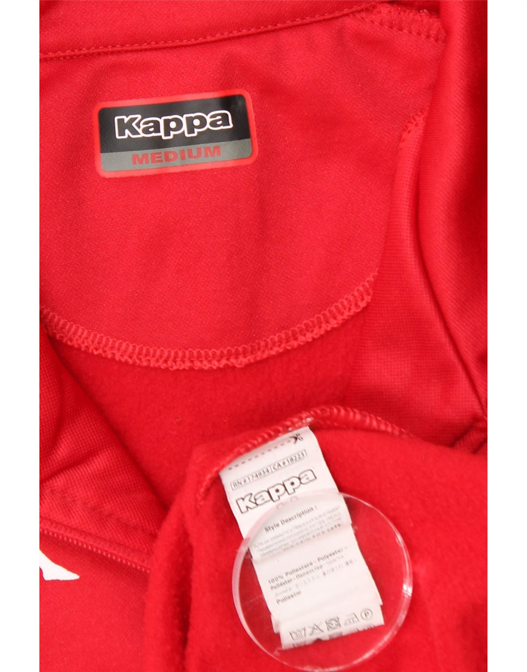 KAPPA Haut de Survêtement Pull Col Zippé Homme Rouge Moyen Polyester