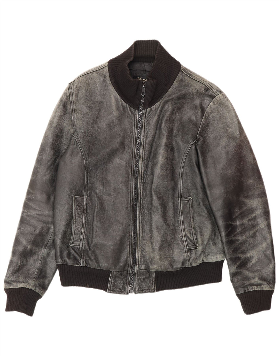 Veste en cuir homme vintage UK 38 Cuir noir moyen