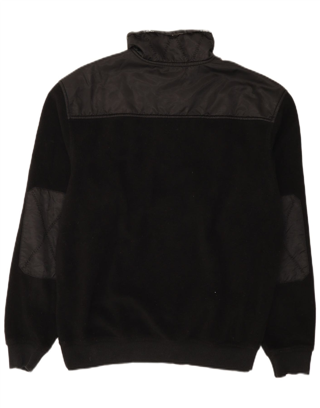 Bugatti Pull polaire à col zippé pour homme, grand, noir, polyester