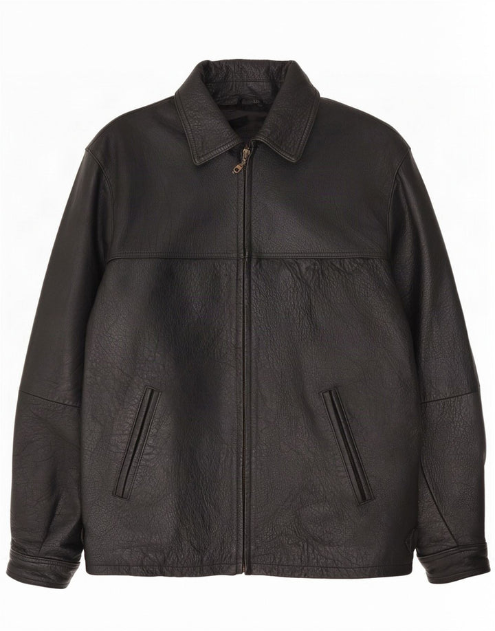 Allison Wingate Veste en cuir pour homme IT 50 Large Noir