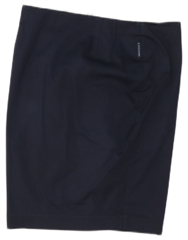 Jupe droite femme Armani EU 40 Medium W30 coton bleu marine
