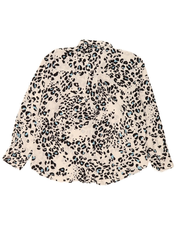 Marks & Spencer Chemisier pour femme UK 16 Grand imprimé animal blanc