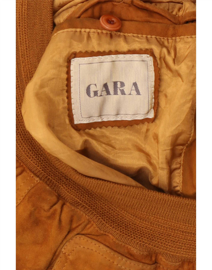 Gara Blouson Bomber En Daim Homme IT 48 Cuir Beige Moyen