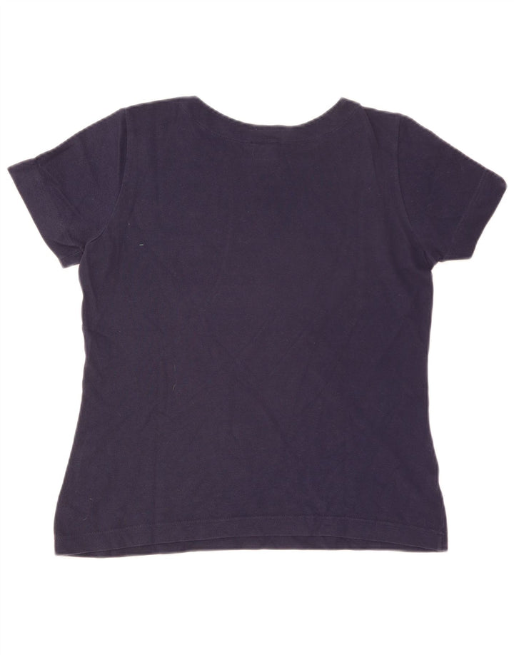 Lacoste T-Shirt Femme Top Taille 40 Coton Bleu Marine Moyen