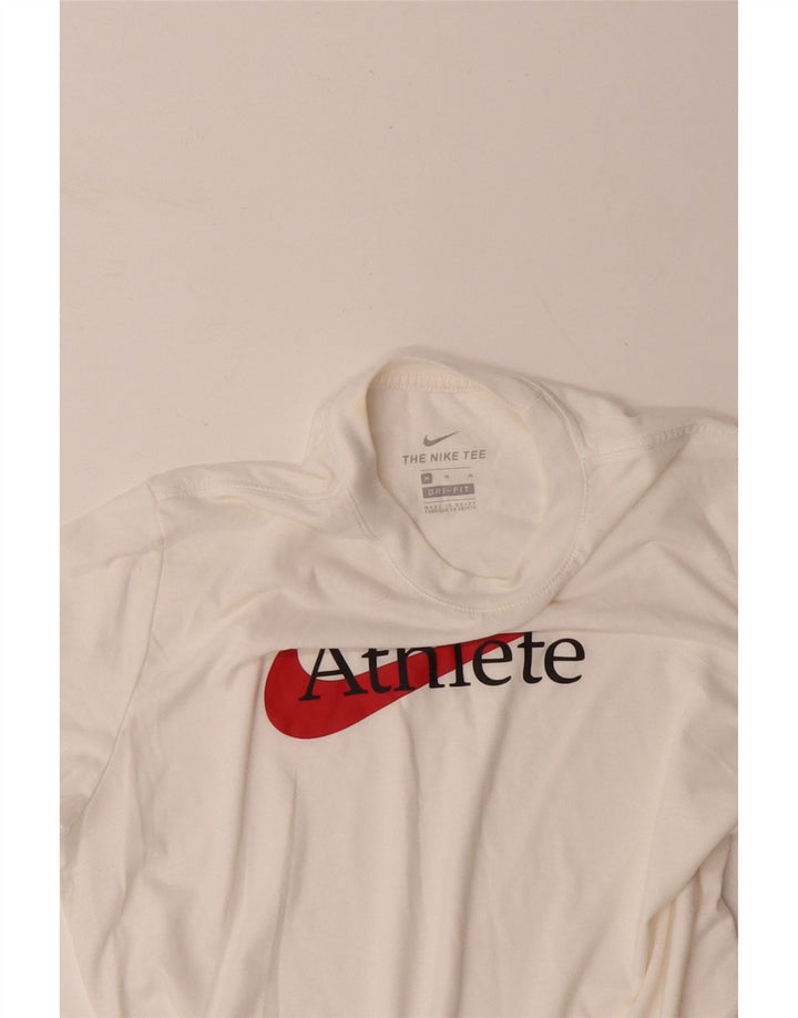 NIKE T-shirt Dri Fit Graphic pour homme en coton blanc moyen