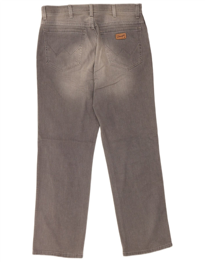 WRANGLER Mens Texas Stretch Straight Jeans W33 L30  Grey Cotton