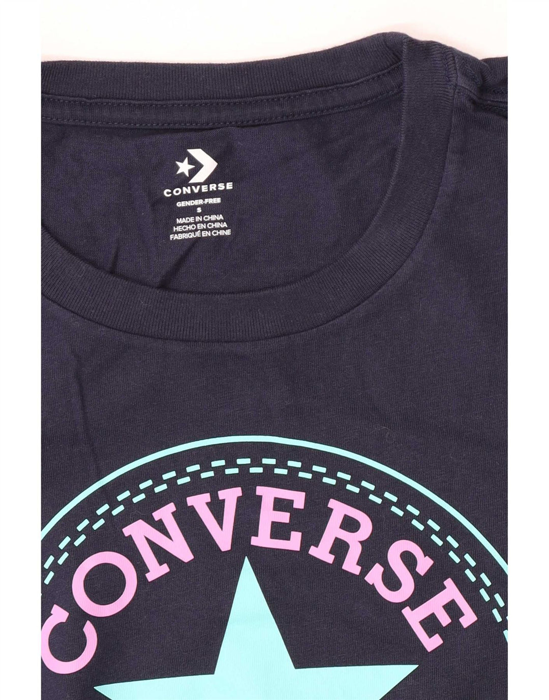 Converse T-Shirt Graphique Homme Petit Bleu Marine