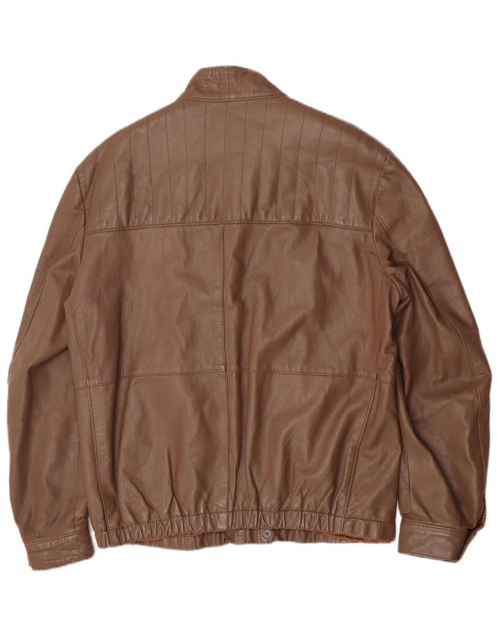 veste en cuir homme vintage UK 40 Grand Marron
