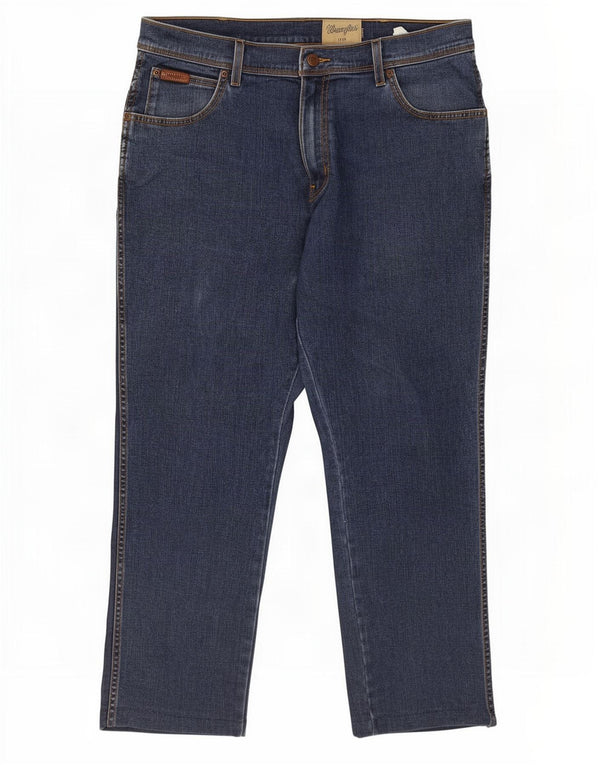 Wrangler Jean droit extensible Texas W36 L26 pour homme en coton bleu