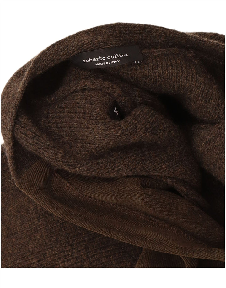 Roberto Collina Pull Cardigan Homme IT 50 Laine Marron Moyen