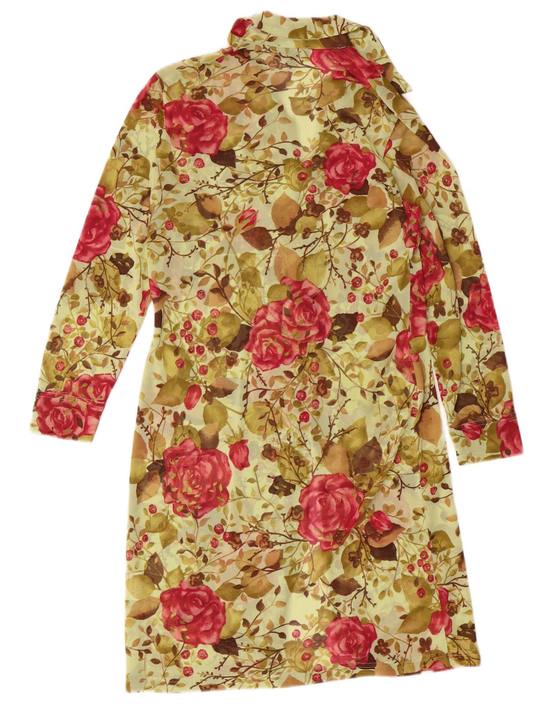 Kookai Robe chemise à manches longues pour femme Taille 1 Petit Vert Floral Bohème