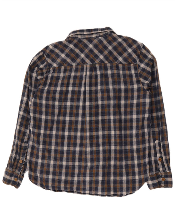 Mountain Warehouse Chemise en flanelle pour homme XL en coton à carreaux bleu