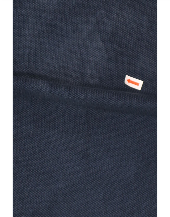 Zara Pull à manches courtes et col polo pour homme Bleu marine moyen