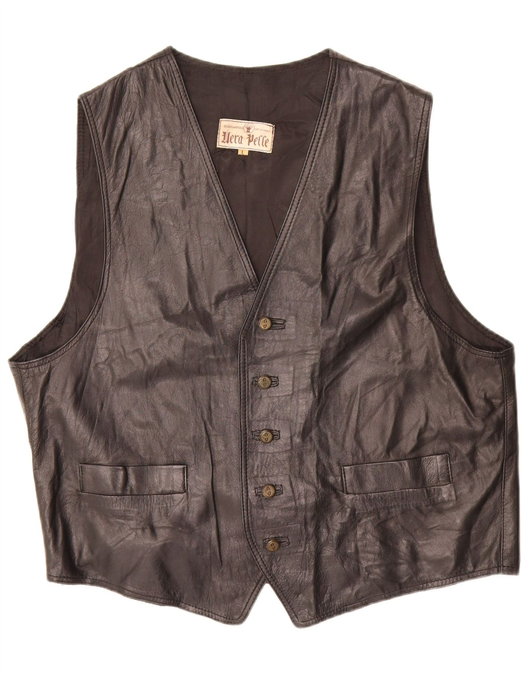 gilet en cuir homme vintage grand cuir noir