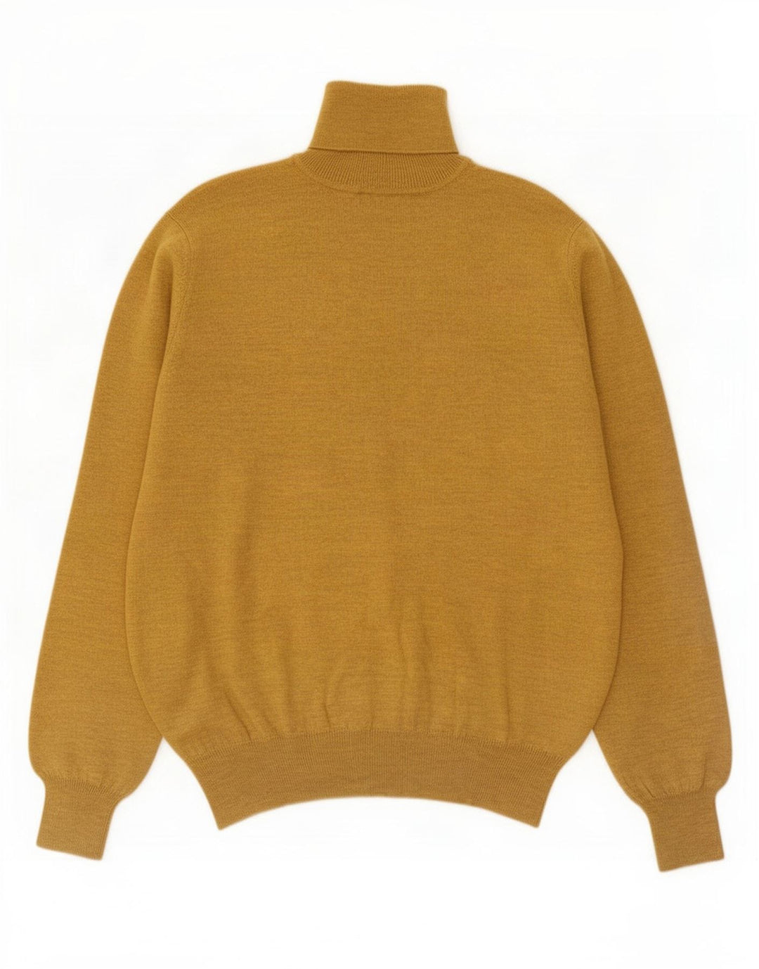 Ouragan Pull col roulé homme laine jaune moyen