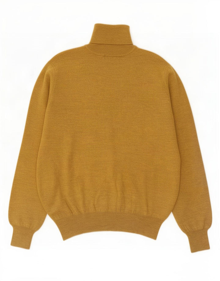Ouragan Pull col roulé homme laine jaune moyen