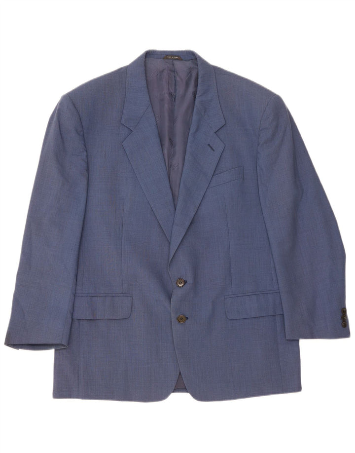 Missoni Veste Blazer 2 Boutons Homme IT 54 2XL Bleu Laine Vierge