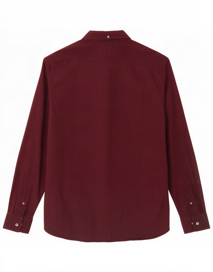 French Connection Chemise Homme Coton Bordeaux Moyen