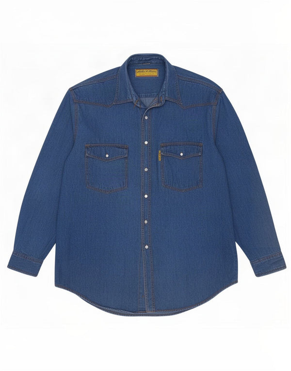 Miller & Simons Chemise en jean homme taille 43/44 XL bleu coton