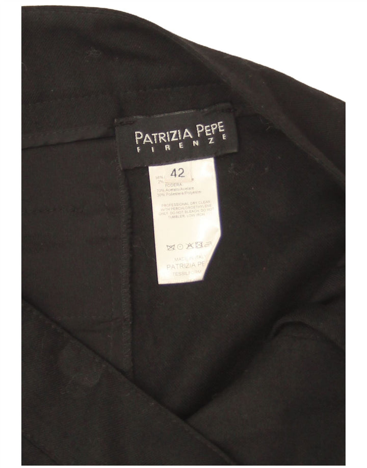 Patrizia Pepe Jupe Crayon Femme IT 42 Medium W30 Laine Vierge Noire
