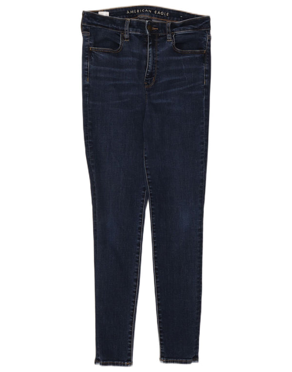 American Eagle Jean skinny pour femme UK 14 Large W30 L28 Bleu marine Coton