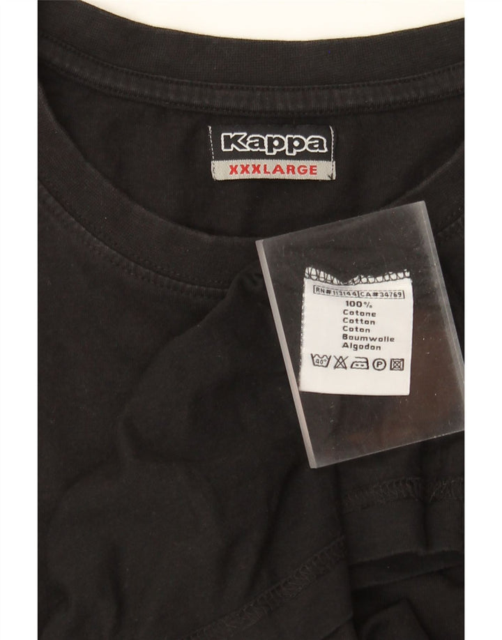 Kappa T-Shirt Homme Top 3XL Noir Coton