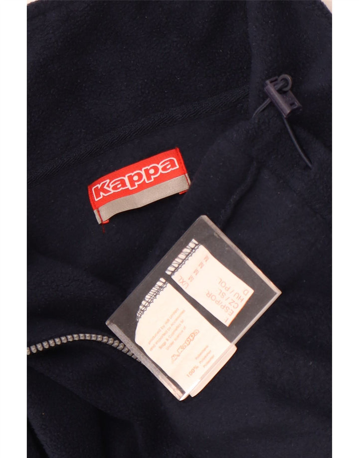 Kappa Pull Polaire Col Zippé Homme Bleu Marine Moyen Polyester