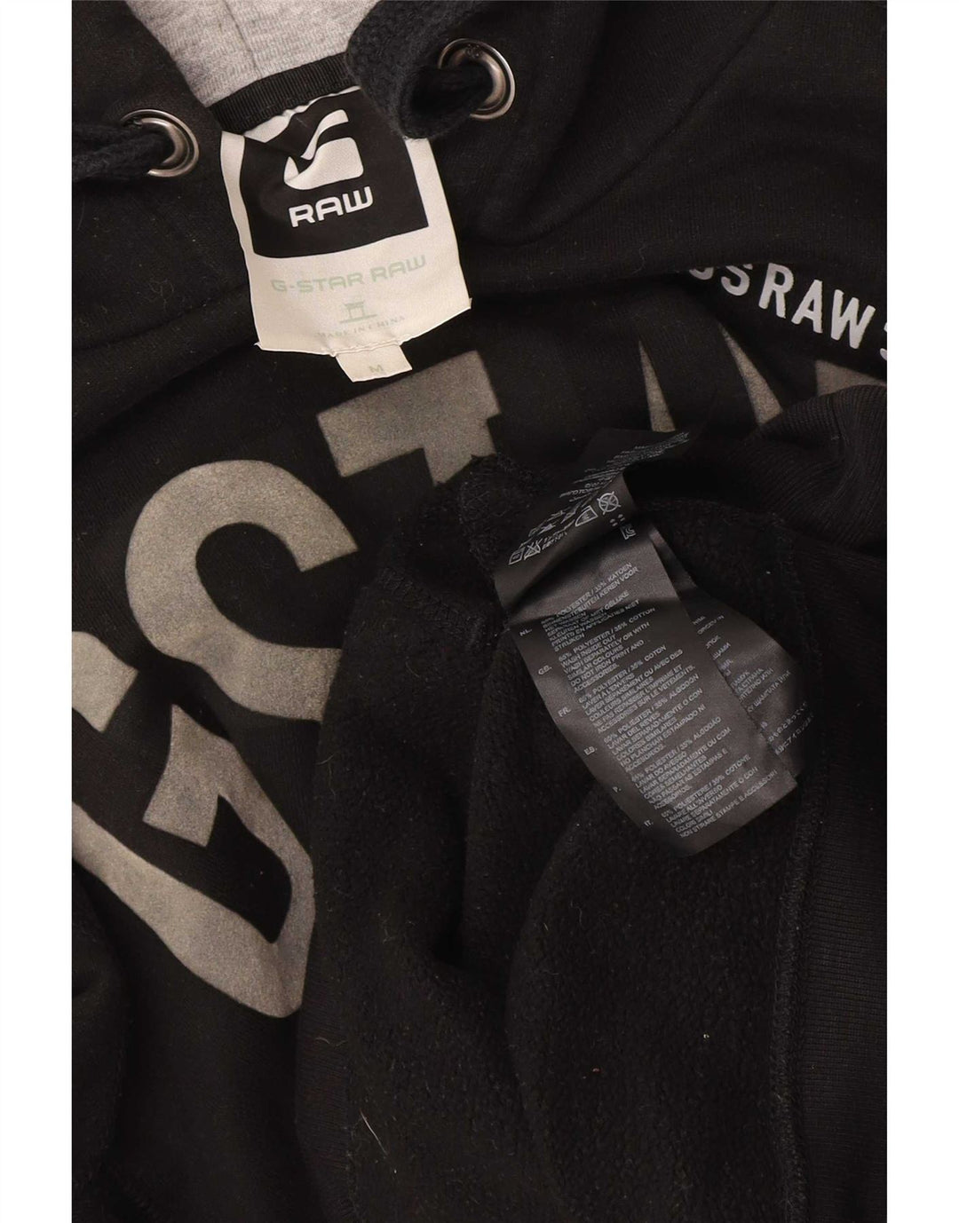 G-Star Pull à capuche graphique homme noir moyen polyester
