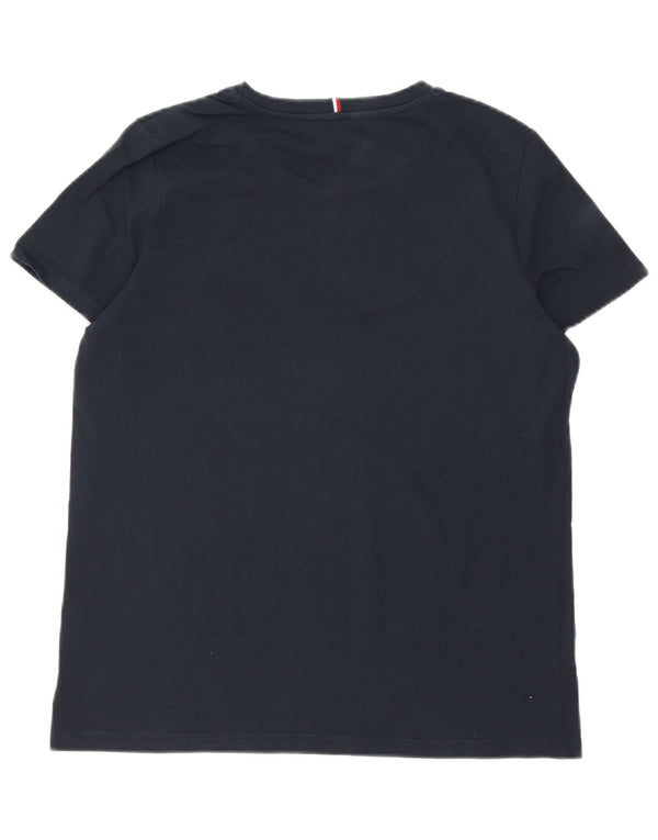 Tommy Hilfiger T-shirt graphique pour femme UK 16 Large Bleu marine Coton