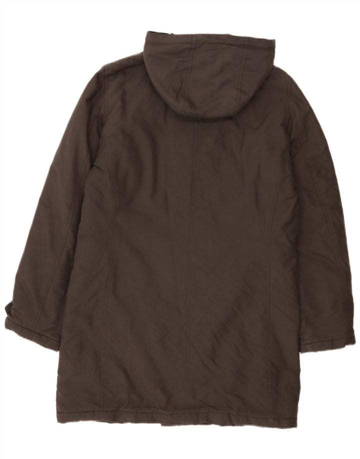 Aspesi Manteau rembourré à capuche pour homme UK 36 Small Gris Polyamide