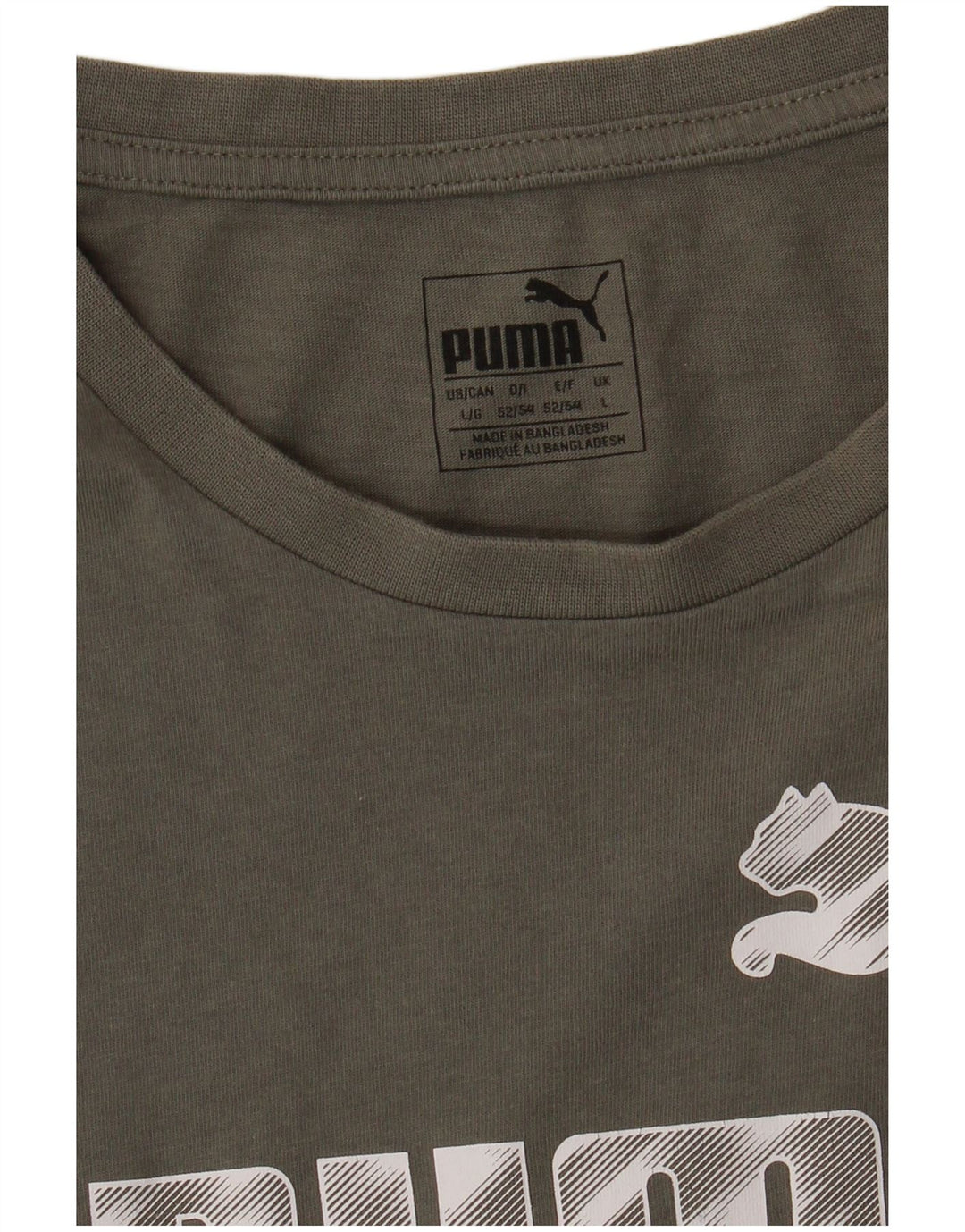 Puma T-Shirt Graphique Homme Kaki Large