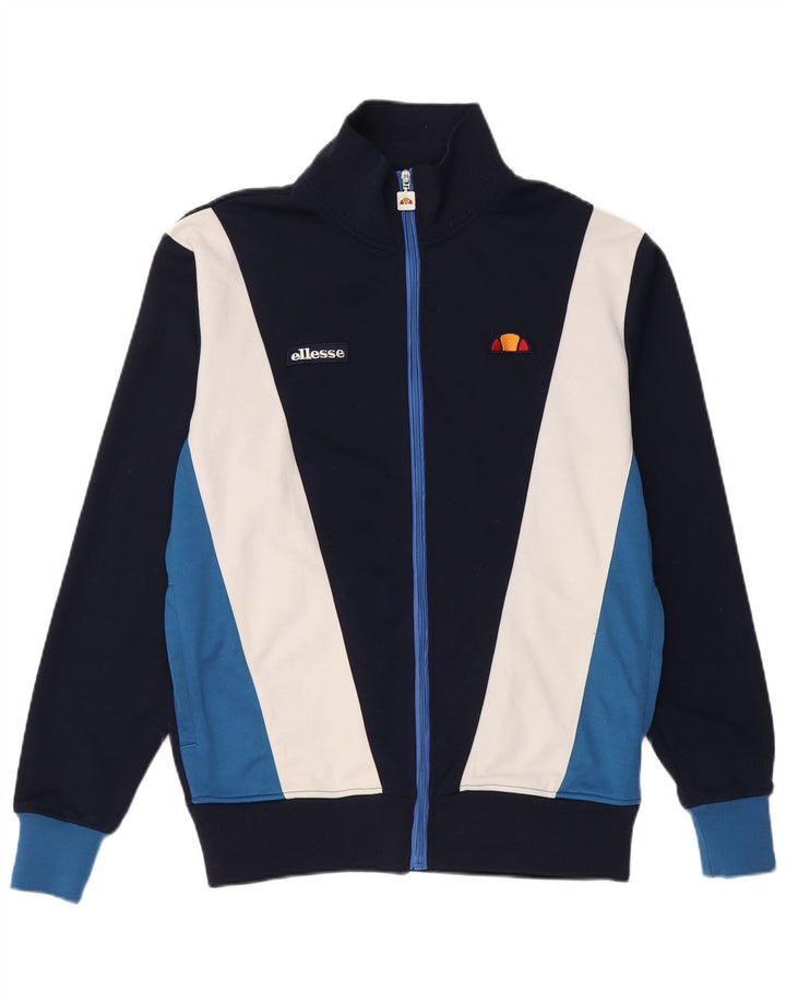 Ellesse Veste de survêtement pour homme en coton color block bleu marine moyen