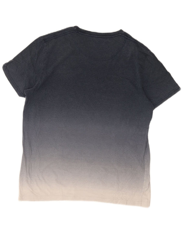 Hollister T-Shirt Homme Haut Large Bleu Tie Dye Coton