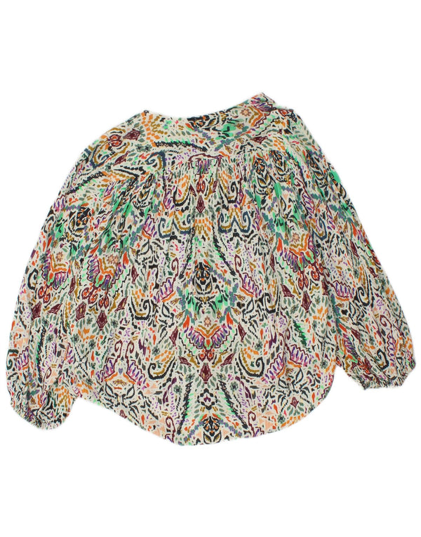 Zara Chemisier surdimensionné à manches 3/4 pour femme UK 6 XS Motif cachemire multicolore